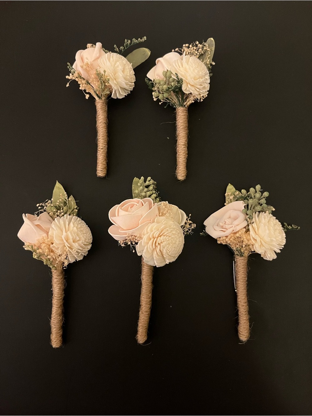 Artificial flower corsage wedding party set (9)